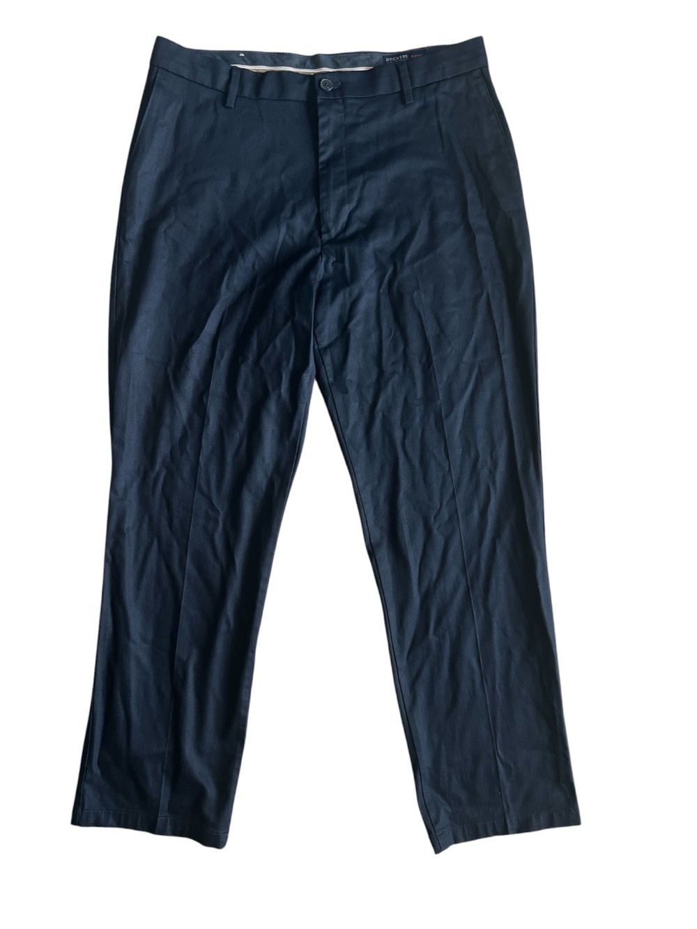 Dockers Men's Navy Flat-Front Dress Pants Size 36x32